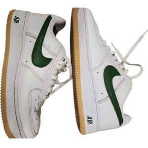 White and Green Nike Air Sneakers
